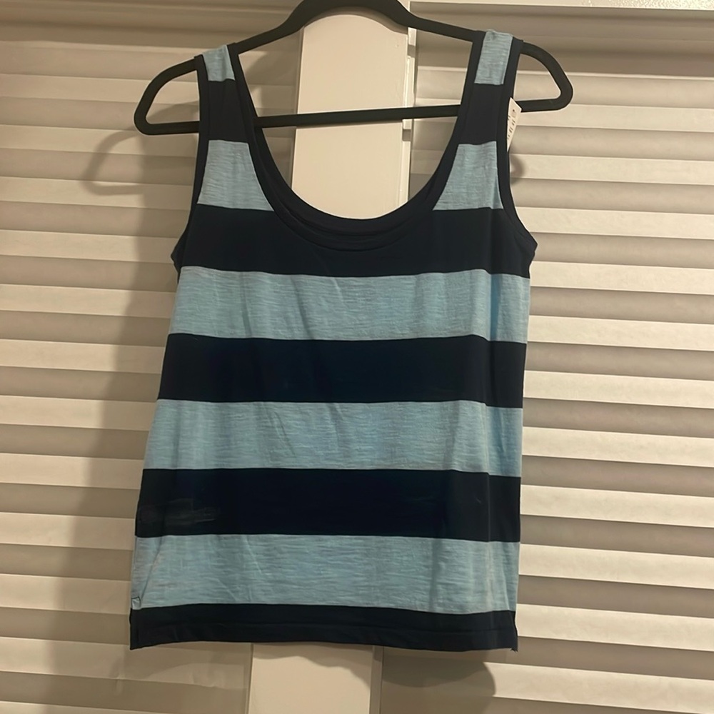 Jcrew knit vintage cotton blue striped tank. Xs
